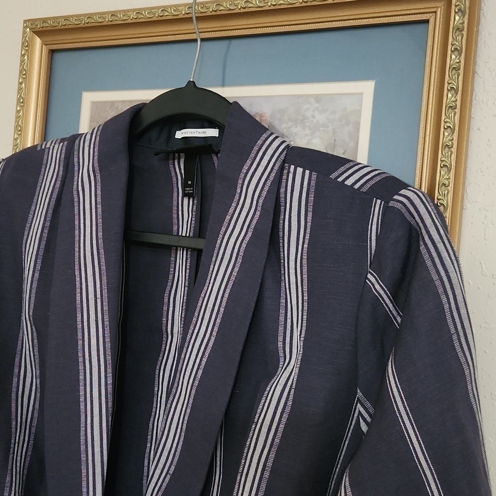 Linen Blend The Lane Bryant Blazer Size 18 Summer Office Collegiate lagenlook - Picture 9 of 15